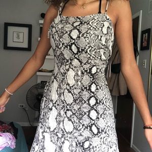 Snakeskin print dress